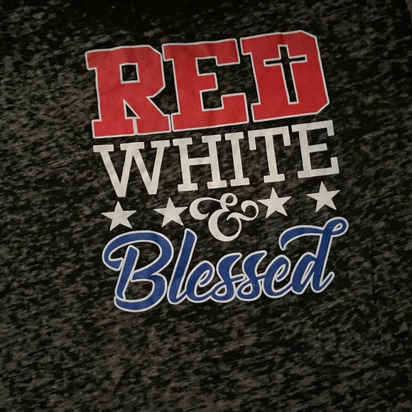 Red , white and blessed woman’s shirt size L . - Picture 4 of 8